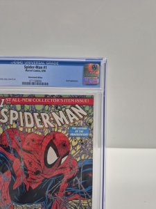 Spider-Man #1 CGC 9.8 Newsstand McFarlane  Marvel Comics White Pages