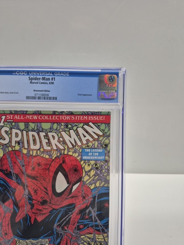 Spider-Man #1 CGC 9.8 Newsstand McFarlane  Marvel Comics White Pages