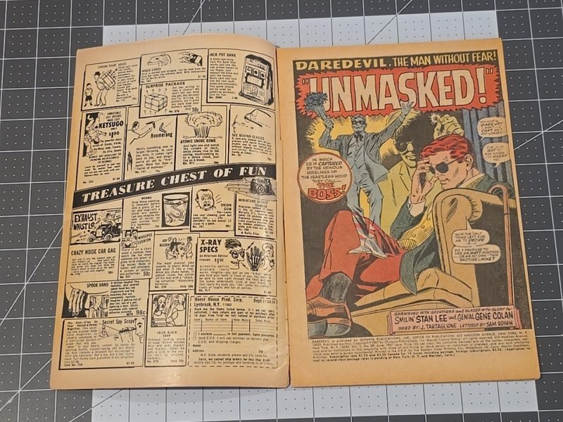 Daredevil #29 Unmasked (Marvel Comics June 1967) Silver Age