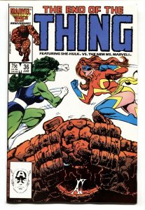 THE THING #36 1986 Last issue-Ms. Marvel She-Hulk NM-