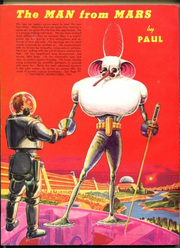 FANTASTIC ADVENTURE #1-05/1939-FUQUA ROBOT COVER-TOP SC-FI PULP THRILLS-vf