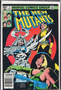 The New Mutants #5 Newsstand Edition (1983) New Mutants