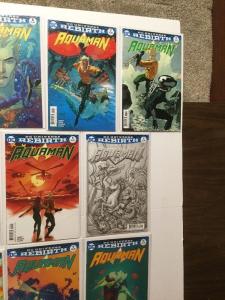 Aquaman Rebirth 1 1 2 3 4 5 6 7 9 10 11 12 13 14 Nm Near Mint Variant Set IK