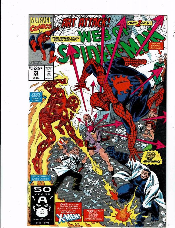 Lot of 5 Web of Spider-Man Marvel Comic Books #72 73 74 75 76 AH6