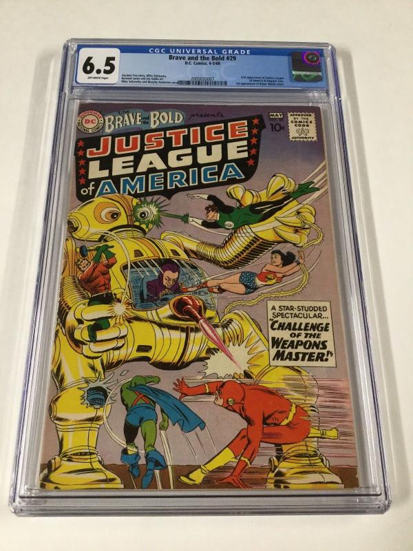 Brave And The Bold 29 Cgc 6.5 Ow Pages 2nd Appearance Of The Justice League