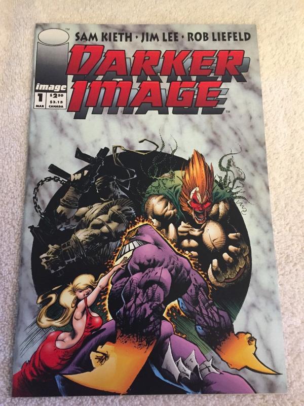 DARKER IMAGE #1 - 1993 / IMAGE COMICS / TRADING CARD INCLUDED [DEATHBLOW]