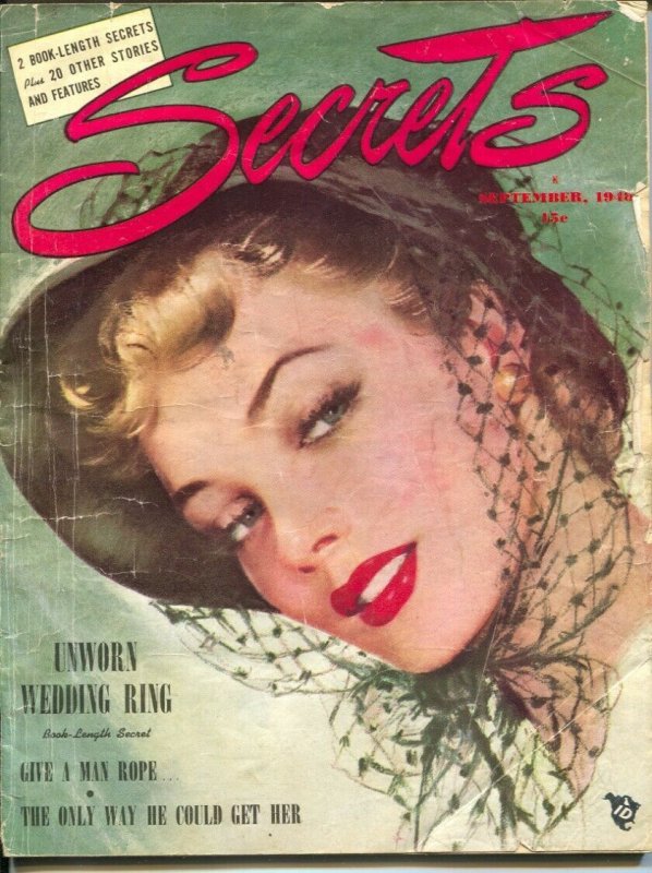 Secrets 9/1948-Ace-pin-up girl portrait cover-spicy scandals-exploitation-pul...