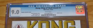 Kong: King of Skull Island #2 CGC 9.0 retailer incentive sketch variant cover B