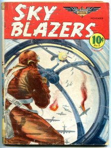 Sky Blazers #2 1940- Rare golden age comic- Sky Pirates VG- 