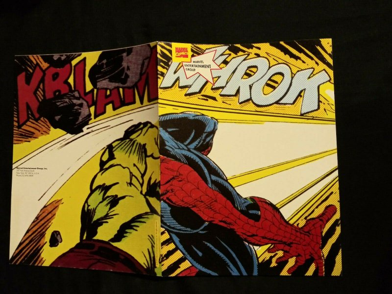 1992 MARVEL Entertainment Group 2 Pocket Folder VF+ Spidey Hulk Silver Surfer