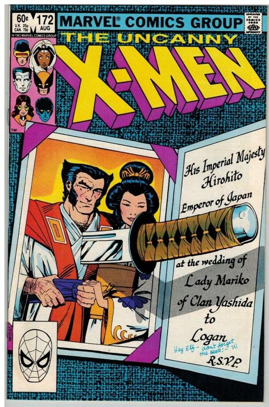 X MEN 172 FN Aug. 1983