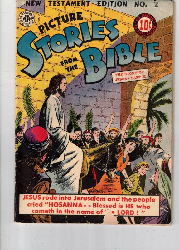Picture Stories from the Bible (New Testament) #2 1945 FN- Jesus Story, EC Utah!