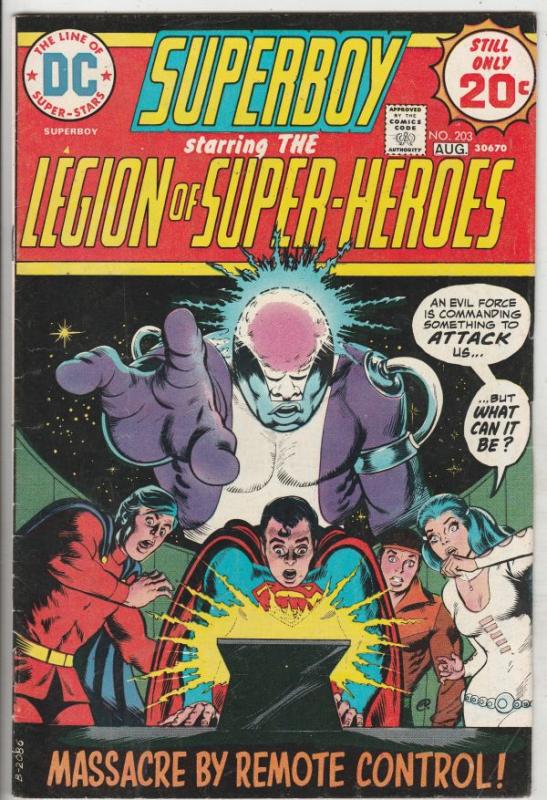 Superboy #203 (Aug-74) VF High-Grade Superboy, Legion of Super-Heroes