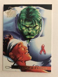 LOSS OF A FRIEND #83 card : Marvel Annual 1995 Flair; NM/M; base, AIDS, Hulk