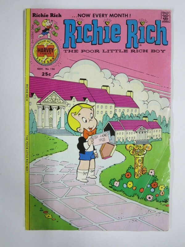 RICHIE RICH  #136 (Harvey,11/1975) FAIR (FR)  