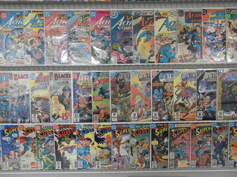 Huge Lot of 130+ Comics W/ Action Comics, Batman, Superman Avg. VF- Condition!