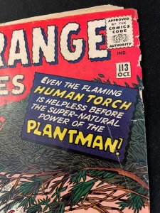 STRANGE TALES #113 First Appearance of Plantman, G/VG Condition