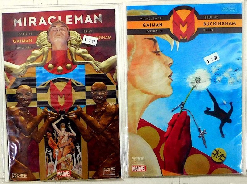 Miracleman by Gaiman and Buckingham Lot 2 #1, 2 2015 Marvel 1st Print Comics