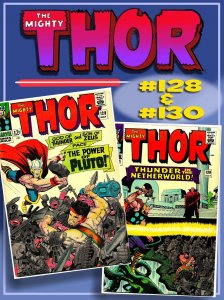 THOR #128 & 130 (1966) 5.0 VG/FN  KIRBY/COLLETTA Goodness! HERCULES! PLUTO!