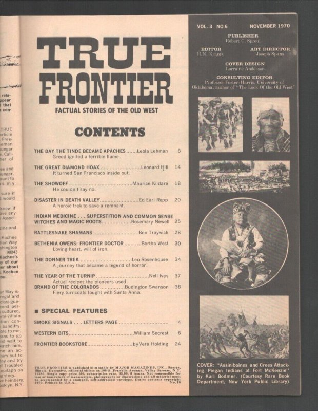 True Frontier 1/1970-Disaster In Death Valley-Witches and Magic Roots-Rattles...