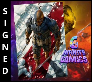 DEATHSTROKE THE TERMINATOR 1 ? CVR C KYUYONG EOM CARD STOCK SIGNED TONY FLEECS