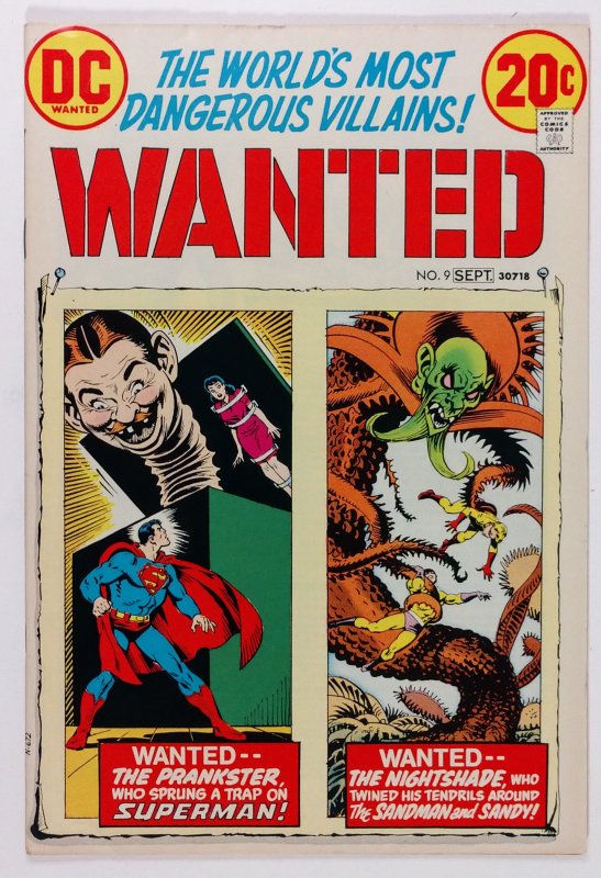 Wanted, The World's Most Dangerous Villains #9 (1973)