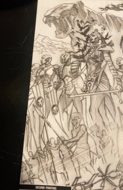 Black Panther # 1Alex Ross Sketch 2nd Print Marvel 2022