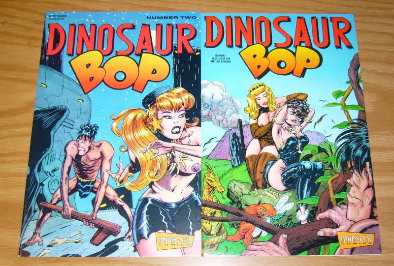 Dinosaur Bop #1-2 VF/NM complete series DINOSAURS VS CAVEMAN in jack kirby style