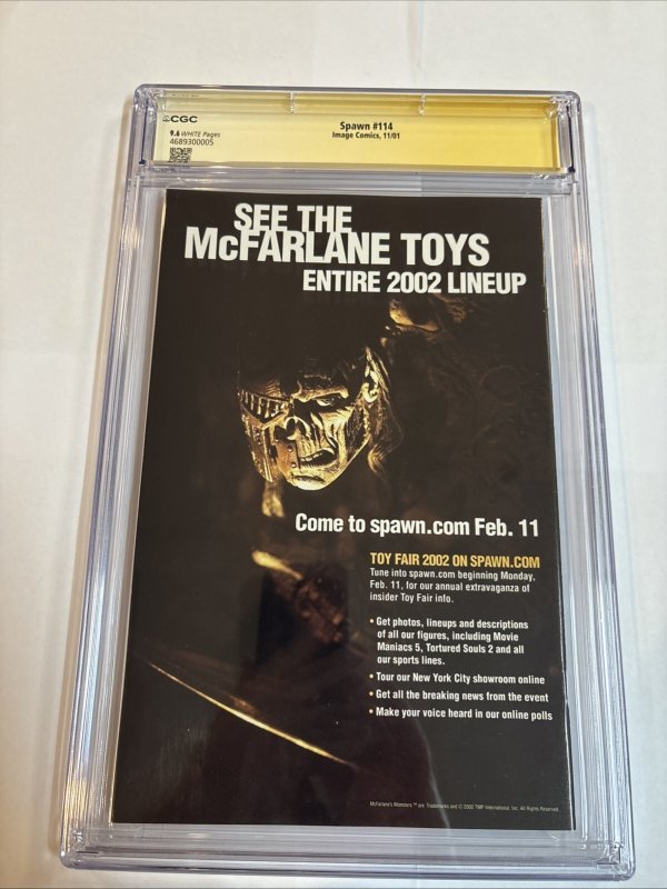 Spawn (2001) # 114 (CGC 9.6 SS) Signed Greg Capullo • Image Comics