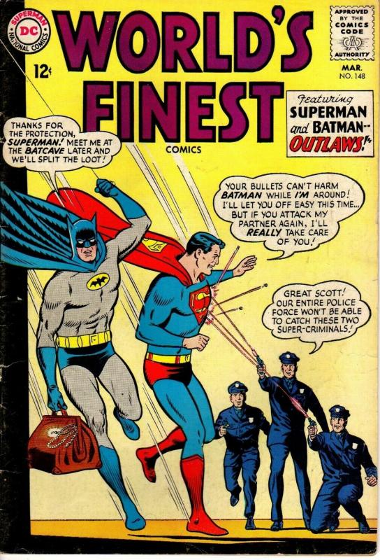 WORLDS FINEST (1941-1986  DC) 148 VG+ March 1965