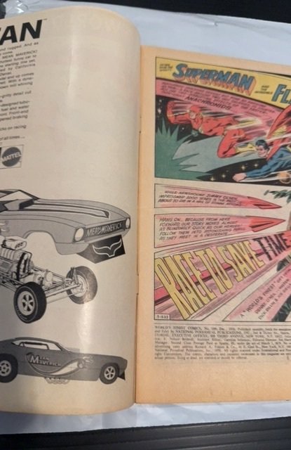 World's Finest Comics #199 (1970) Neal Adams 3rd race between supes and ...