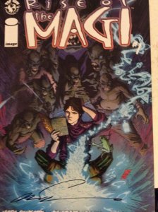 RISE OF THE MAGI #1 AUTOGRAPHED SET OF THREE COVERS WITH SIGNED ART PRINT NM.