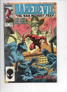 DAREDEVIL #215 NM-  Murdock, Western, 1964 1985, more Marvel in store