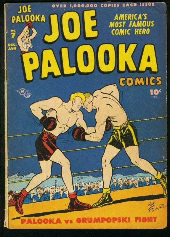 JOE PALOOKA #7 1946-HARVEY COMICS-BOXING--- FLYIN' FOOL G/VG