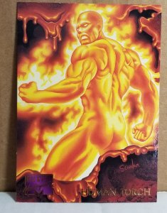 1995 Marvel Masterpieces #45 Human Torch