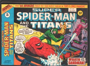 Super Spider-man & The Titans#208 1977--Sandman & Avengers appear-Space