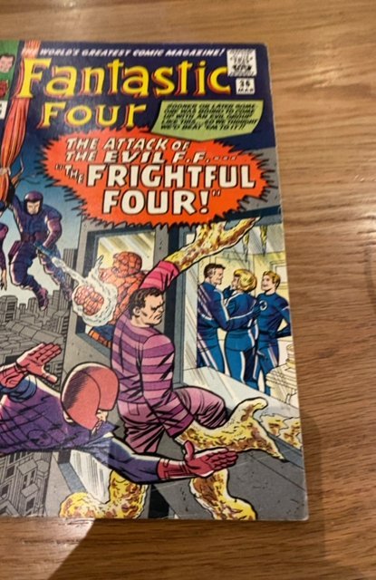 Fantastic Four #36 (1965)first app of Medusa and frightful four nice fn/vf