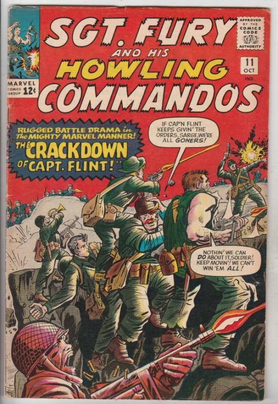 Sgt. Fury and His Howling Commandos #11 (Oct-64)  Mid-High-Grade Sgt. Fury, D...