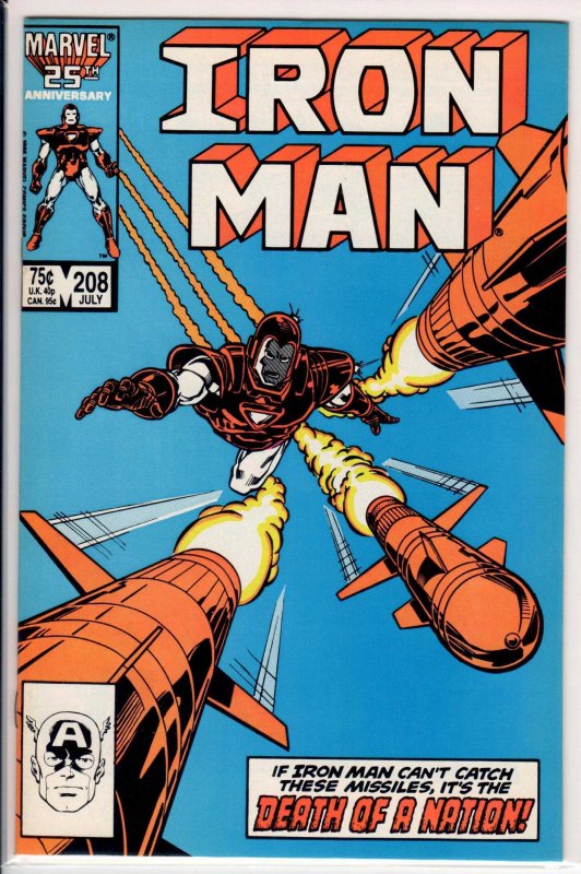 Iron Man #208 Direct Edition (1986) 9.2 NM-