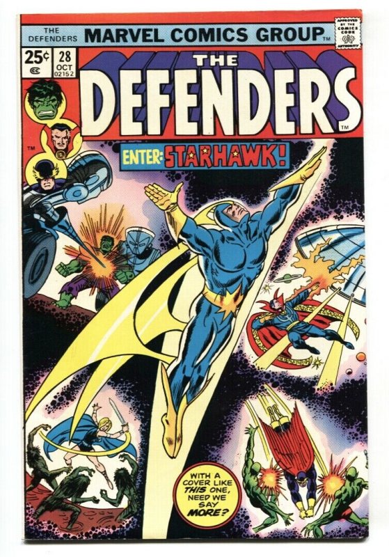 THE DEFENDERS #28 comic book-1st appearance STARHAWK Comic Book VF