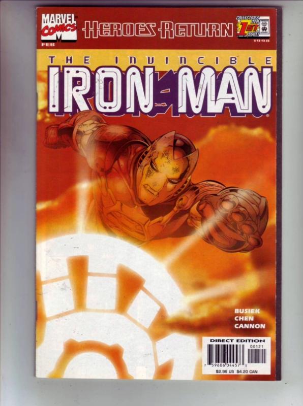 Iron Man Sunburst Cover #1 (Feb-98) NM Super-High-Grade Iron Man