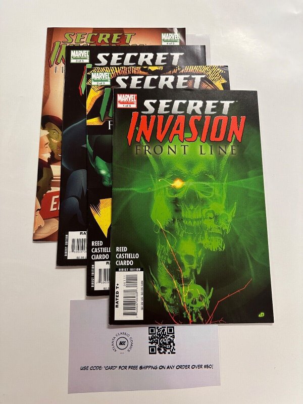 4 Secret Invasion Front Line Marvel Comics # 1 2 3 4 Hulk Thor X-Men 48 CT6