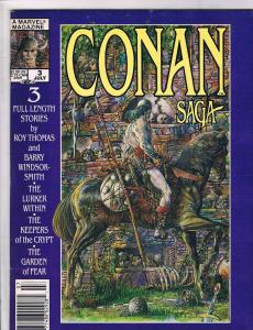 Conan Saga # 3 VF Marvel Comic Book Magazine Roy Thomas Barry Windsor Smith J115