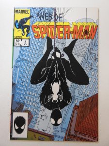 Web of Spider-Man #8 Direct Edition (1985) Early Black Suit! Sharp VF- Condition