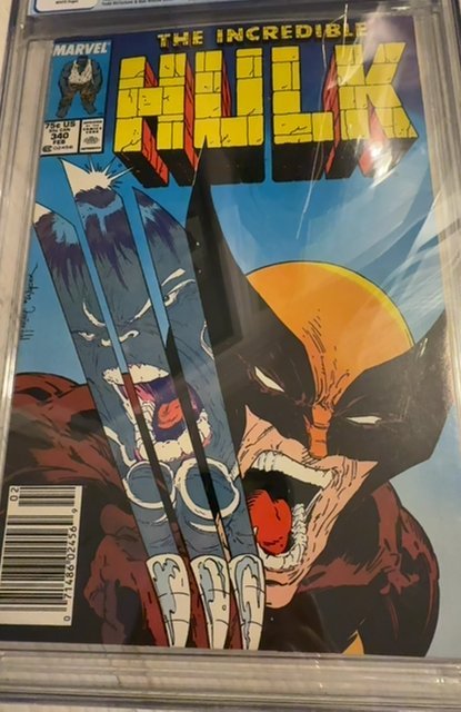 The Incredible Hulk #340 (1988)Wolverine Hulk clash Mcfarlane cover