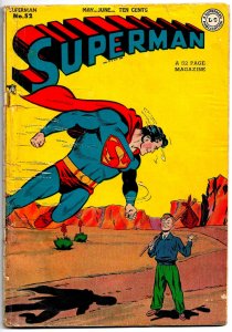 SUPERMAN #52 (May1948) 2.5 GD+  52 PGS!  3 Fun Stories! Wayne Boring Cover!