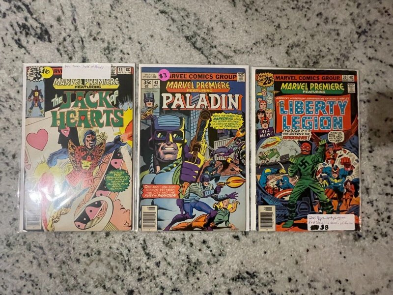 Lot Of 3 Marvel Premiere Comic Books # 30 43 44 Jack Of Hearts Paladin 67 J801 