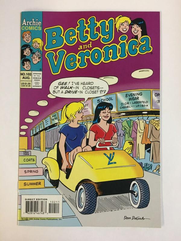 BETTY & VERONICA (1987)102 VF-NM August 1996 COMICS BOOK