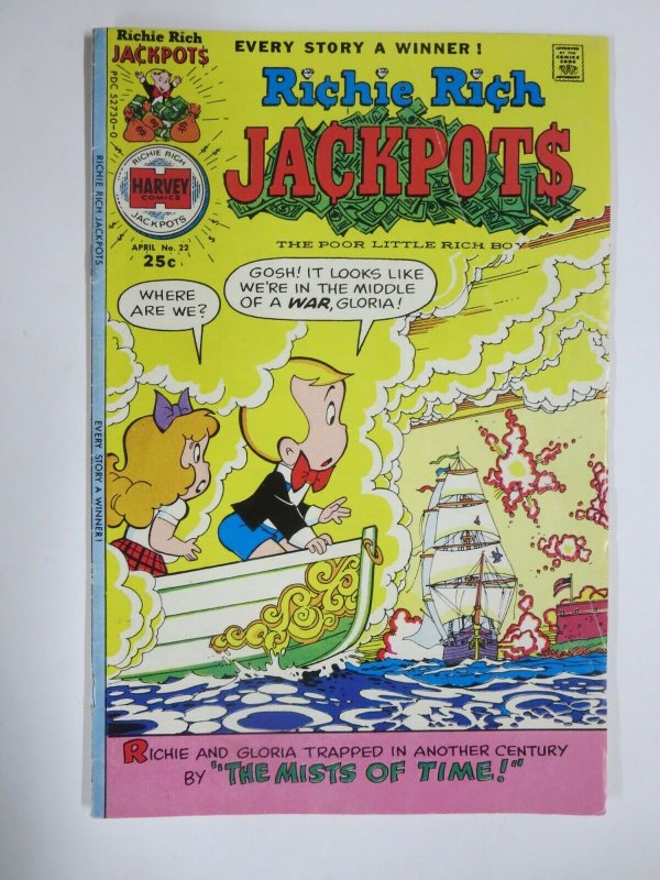 RICHIE RICH JACKPOTS #22 (Harvey,4/1976) GOOD PLUS (G+)  