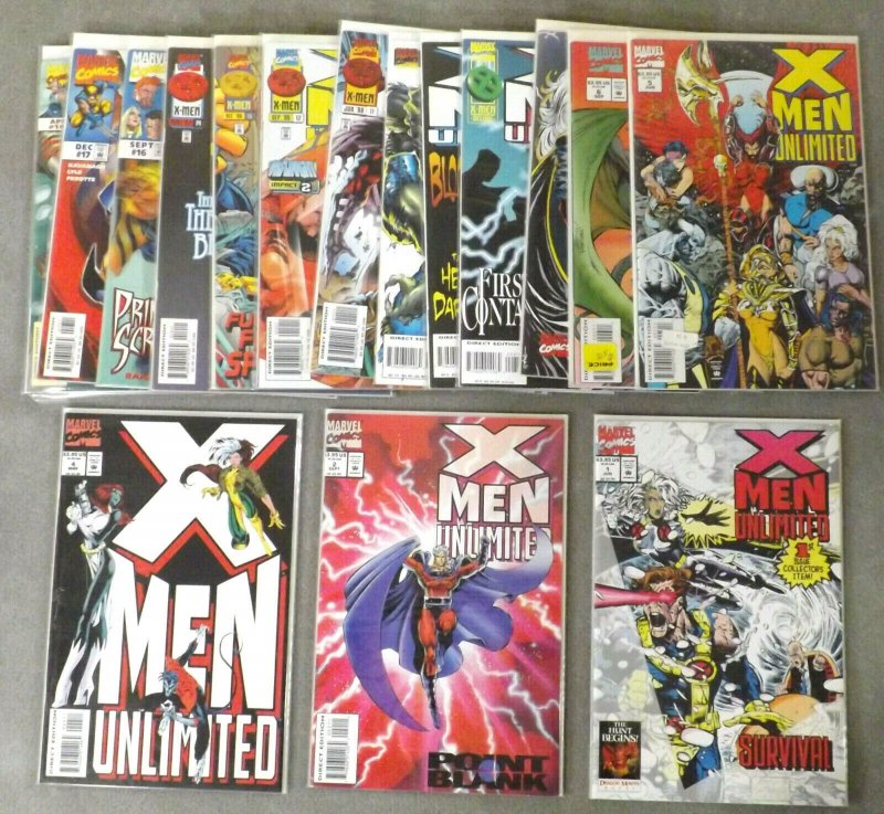 X-MEN UNLIMITED #1-18 (inc) VF/NM 16 Issues Wolverine Storm Marvel Comics 759606014064